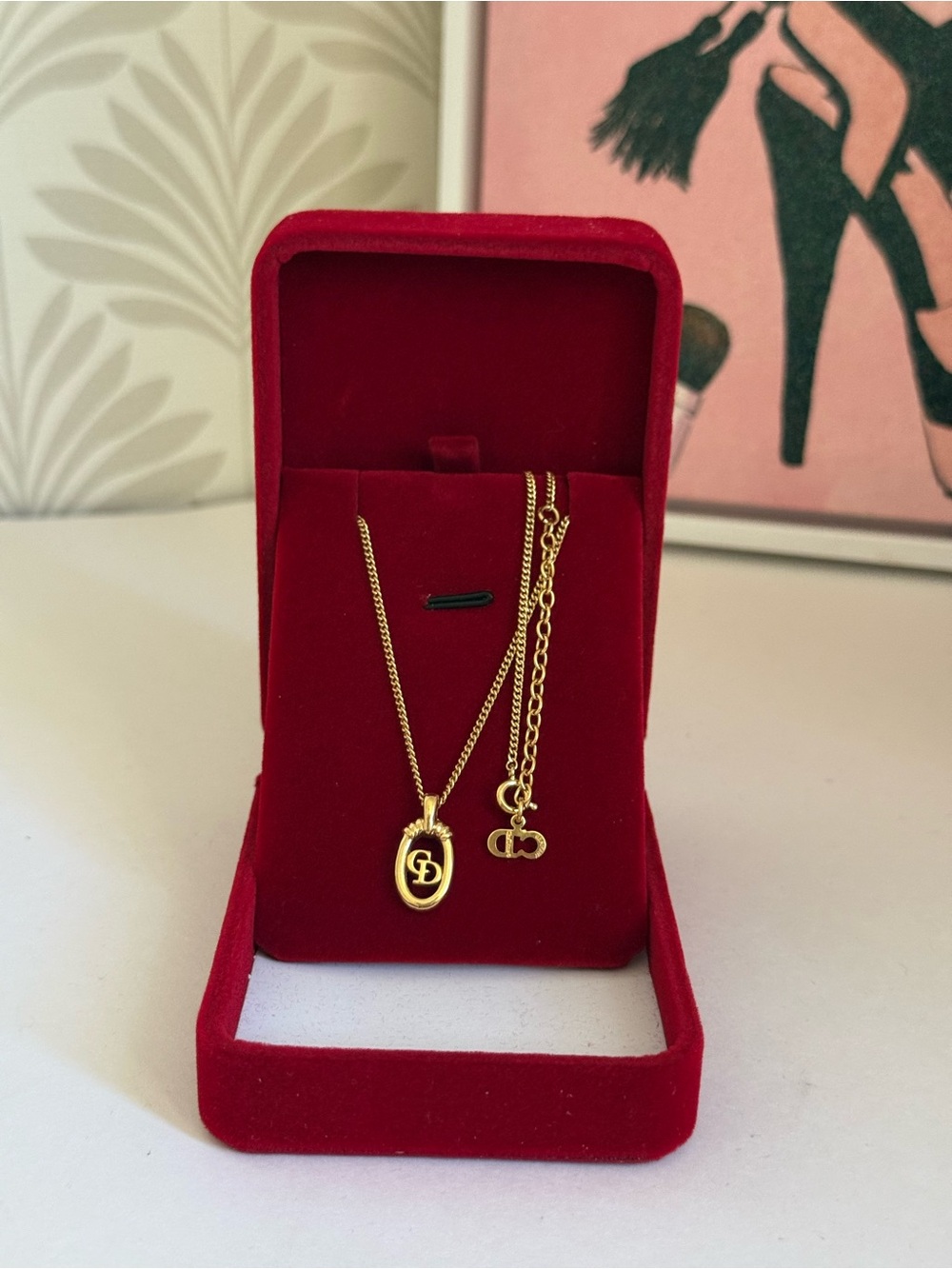 CHRISTIAN DIOR CD Pendant Necklace 💫 - Picture 3 of 10